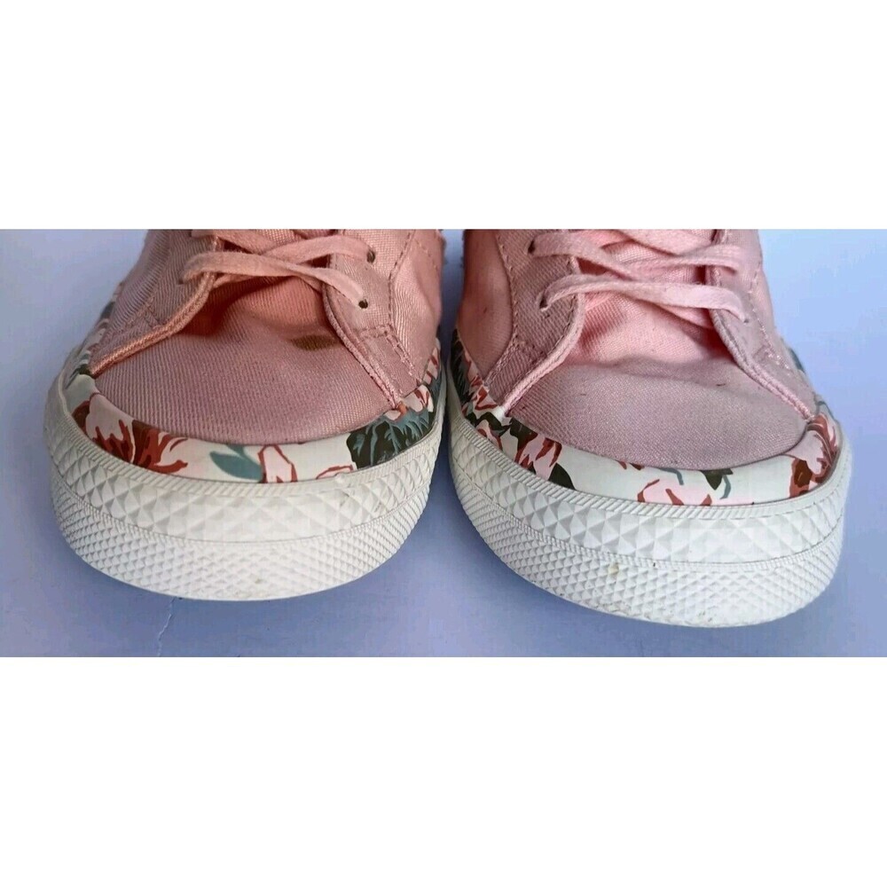 Converse One Star Ox Junior Girls Sneakers Size 7 Pastel Pink Floral Shoes - Picture 7 of 9